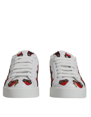 Weiße Devil Face Portofino Sneaker Schuhe