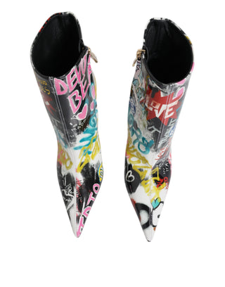 Botas multicolor de graffiti Keira de media caña