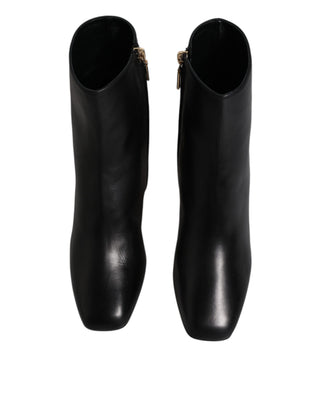 Botas negras de cuero Jackie de media caña