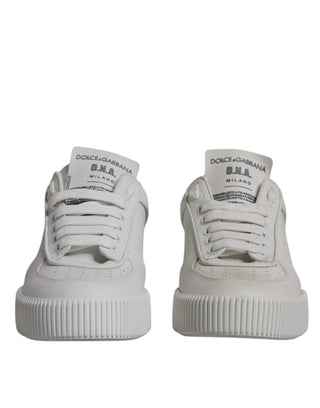 Weiße Miami Low-Top-Sneakers aus Leder