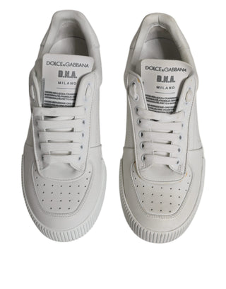 Weiße Miami Low-Top-Sneakers aus Leder