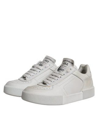 Weiße Miami Low-Top-Sneakers aus Leder