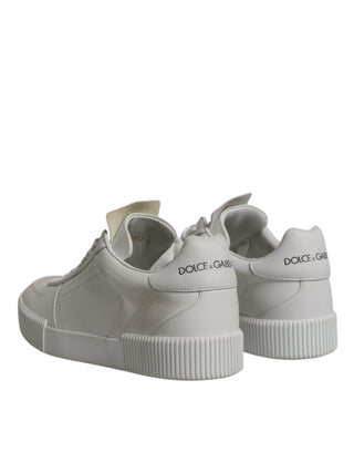 Weiße Miami Low-Top-Sneakers aus Leder