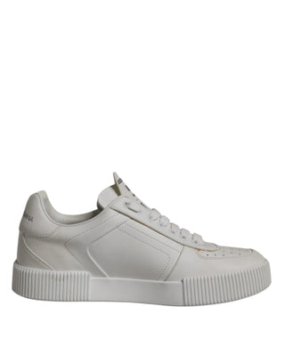 Weiße Miami Low-Top-Sneakers aus Leder