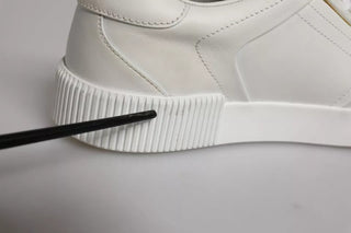 Weiße Miami Low-Top-Sneakers aus Leder
