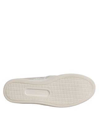 Weiße florale Spitzen-Slipper