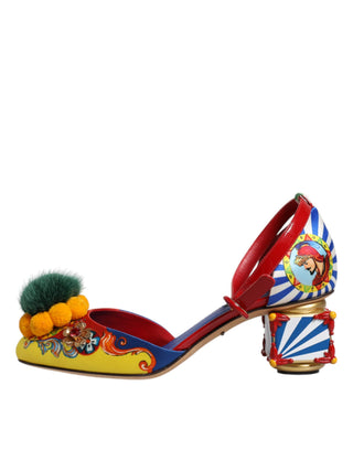 Sandalias multicolor Carretto con cristales y piel