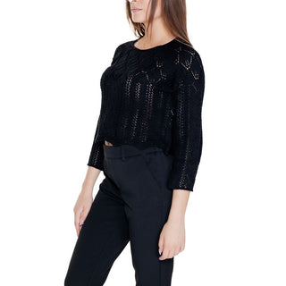 Schwarzes Baumwoll-Sweatshirt