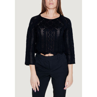 Schwarzes Baumwoll-Sweatshirt