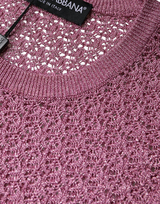 Top sin mangas rosa de malla transparente