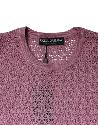 Top sin mangas rosa de malla transparente