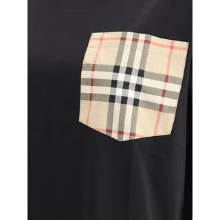 Schwarzes Baumwoll-T-Shirt