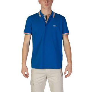Blaues Polohemd aus Baumwolle