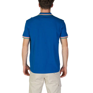 Blaues Polohemd aus Baumwolle