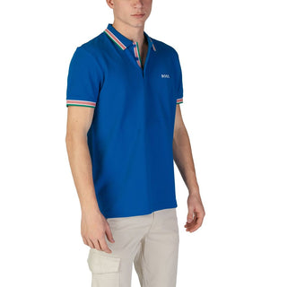 Blaues Polohemd aus Baumwolle