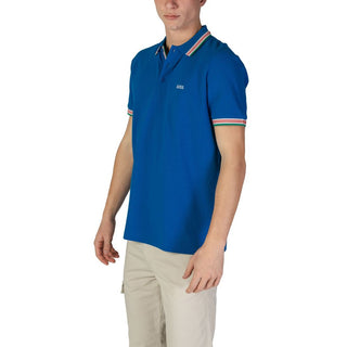 Blaues Polohemd aus Baumwolle