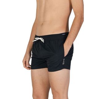 Bade-Shorts aus schwarzem Polyester