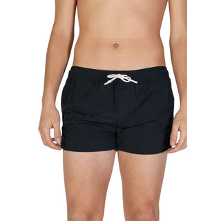 Bade-Shorts aus schwarzem Polyester