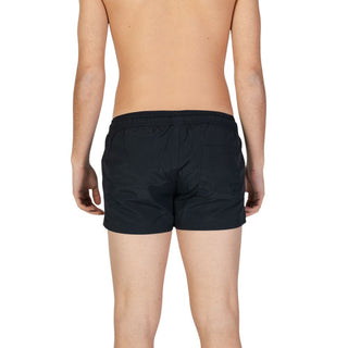 Bade-Shorts aus schwarzem Polyester
