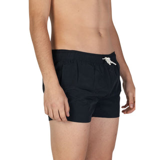 Bade-Shorts aus schwarzem Polyester