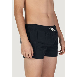 Bade-Shorts aus schwarzem Polyester