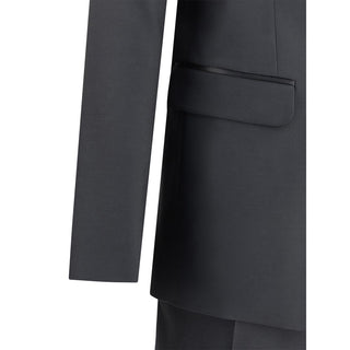 Black Wool Two-Piece Suit
