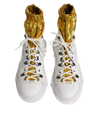 Weiße Nylon Galileo High Top Sneaker Schuhe