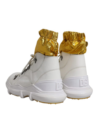 Weiße Nylon Galileo High Top Sneaker Schuhe
