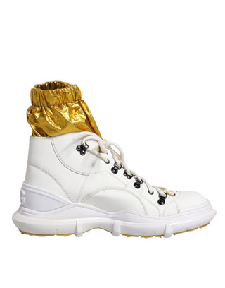 Weiße Nylon Galileo High Top Sneaker Schuhe