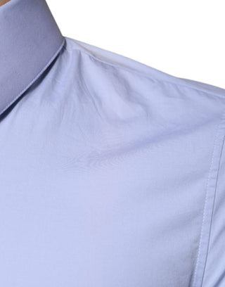 Hellblaues Baumwoll-Slim-Fit-Hemd SICILIA