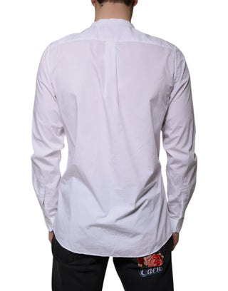 Weißes Slim Fit Martini-Hemd aus Baumwolle