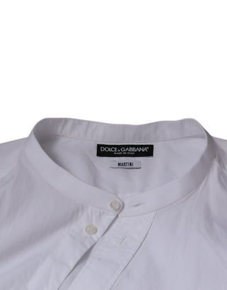 Weißes Slim Fit Martini-Hemd aus Baumwolle