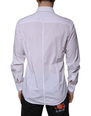 Weißes Baumwoll-Slim-Fit MARTINI Herrenhemd