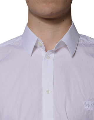 Weißes Baumwoll-Slim-Fit MARTINI Herrenhemd