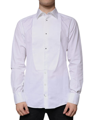 Camisa formal para hombre GOLD de algodón popelina con pechera blanca