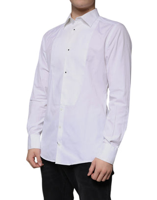 Camisa formal para hombre GOLD de algodón popelina con pechera blanca