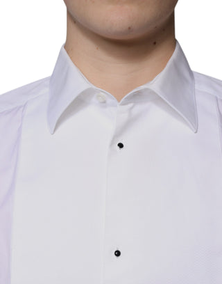 Camisa formal para hombre GOLD de algodón popelina con pechera blanca