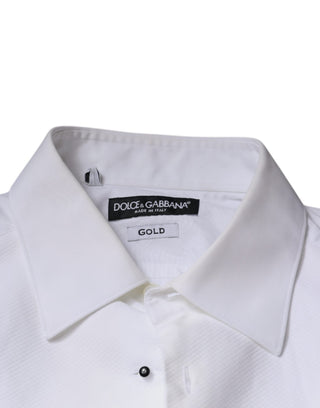 Camisa formal para hombre GOLD de algodón popelina con pechera blanca