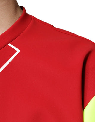 Camiseta para hombre multicolor de algodón con logo y cuello redondo