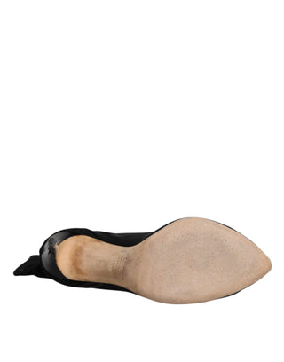 Schwarze Sockenstiefel aus Nylon-Stretch-Mesh