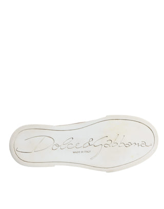 Zapatillas bajas con logo dorado y blanco