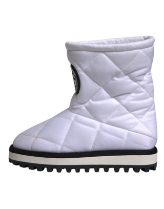 Botas acolchadas hasta media pantorrilla de viscosa blanca
