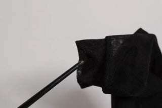 Botas estilo calcetín de malla de seda negra