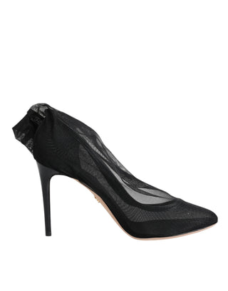 Botas estilo calcetín de malla de nylon negra