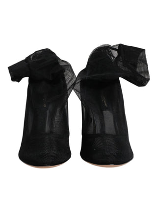 Botas estilo calcetín de malla de nylon negra