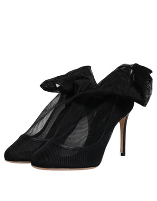 Botas estilo calcetín de malla de nylon negra