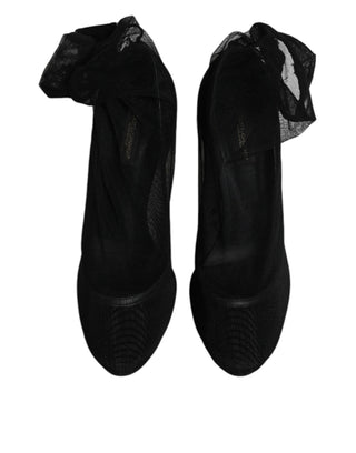 Botas estilo calcetín de malla de nylon negra