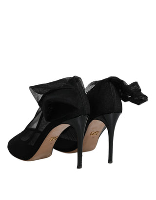 Botas estilo calcetín de malla de nylon negra