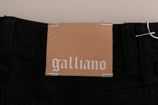Jeans de mezclilla de algodón elásticos de corte regular negro