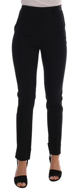 Schwarze Stretch-Leggings Hose
